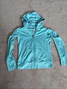 90 Degree By Reflex Girls Aqua Zip Hoodie